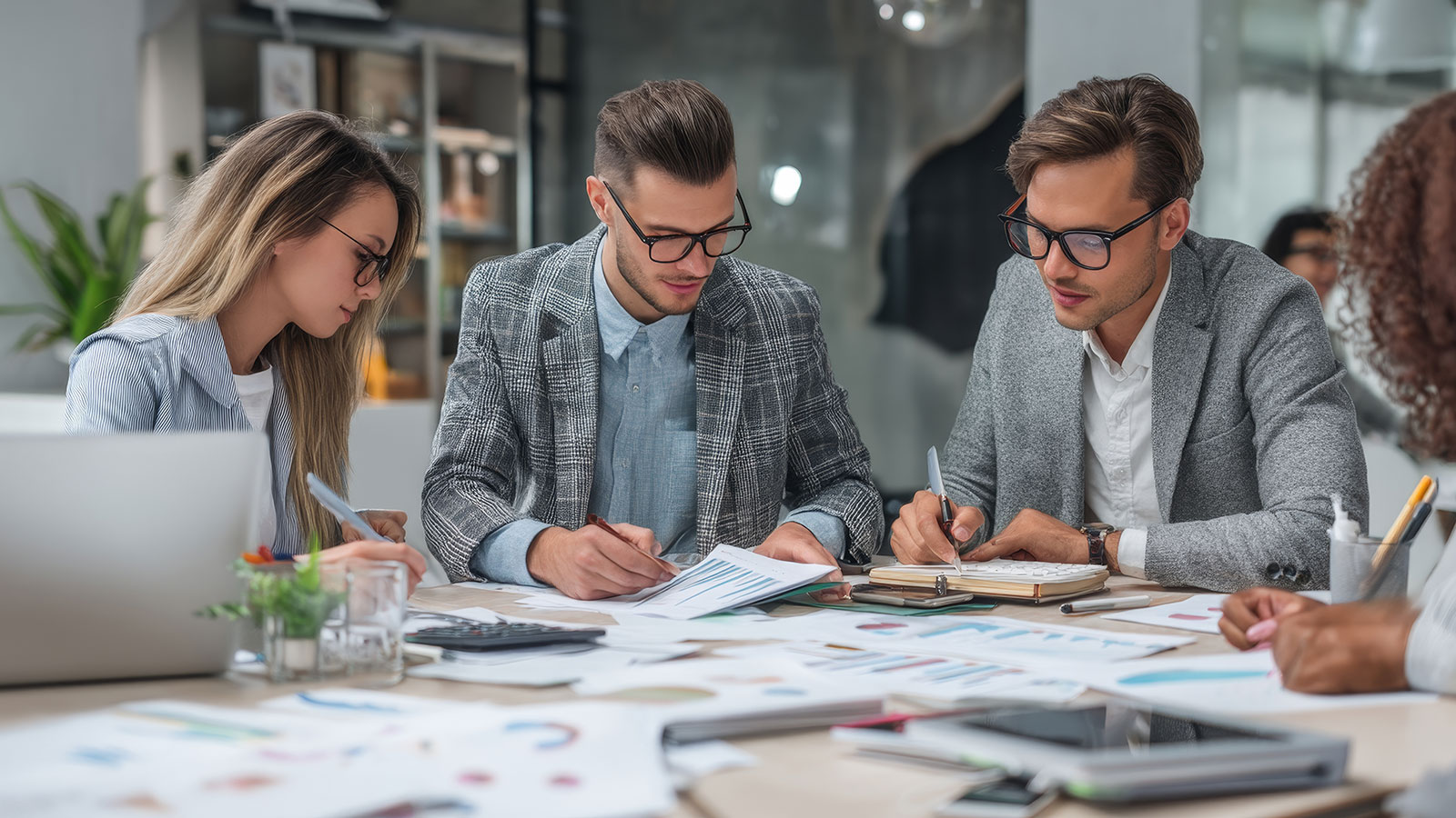 Small business team using help desk software
