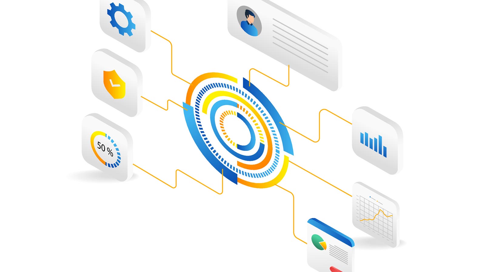 Requests moving through a ticketing system workflow